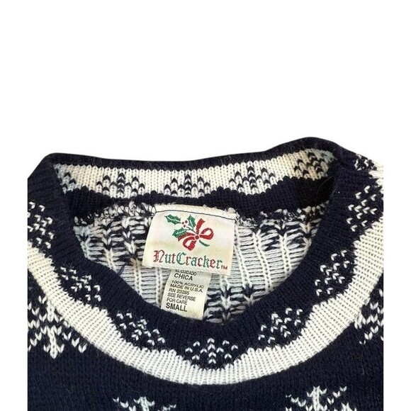 VTG Nutcracker Christmas Sweater Womens Size Small Ugly Snowmen Party Holiday - Picture 3 of 7